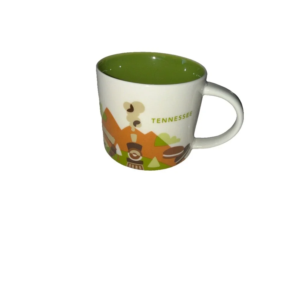 Starbucks Tennessee 2015 Coffee Mug You Are Here Collection Green 14 Oz